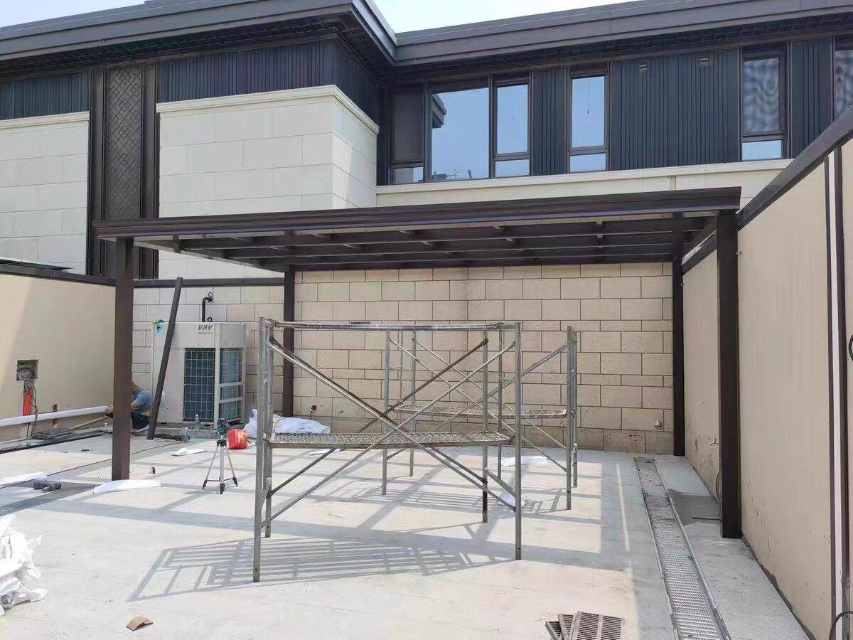 海口观澜湖庭院半开放雨棚