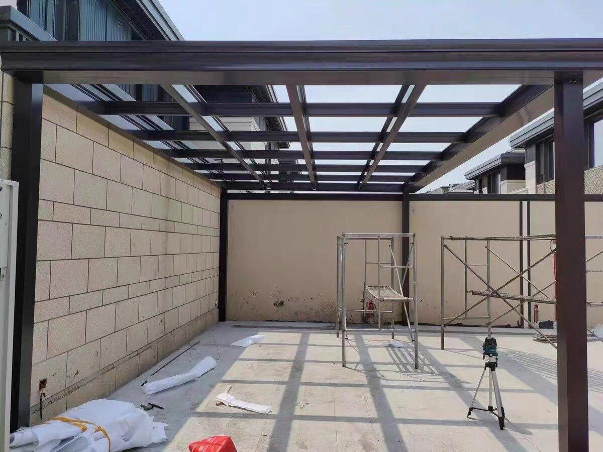 海口观澜湖庭院半开放雨棚