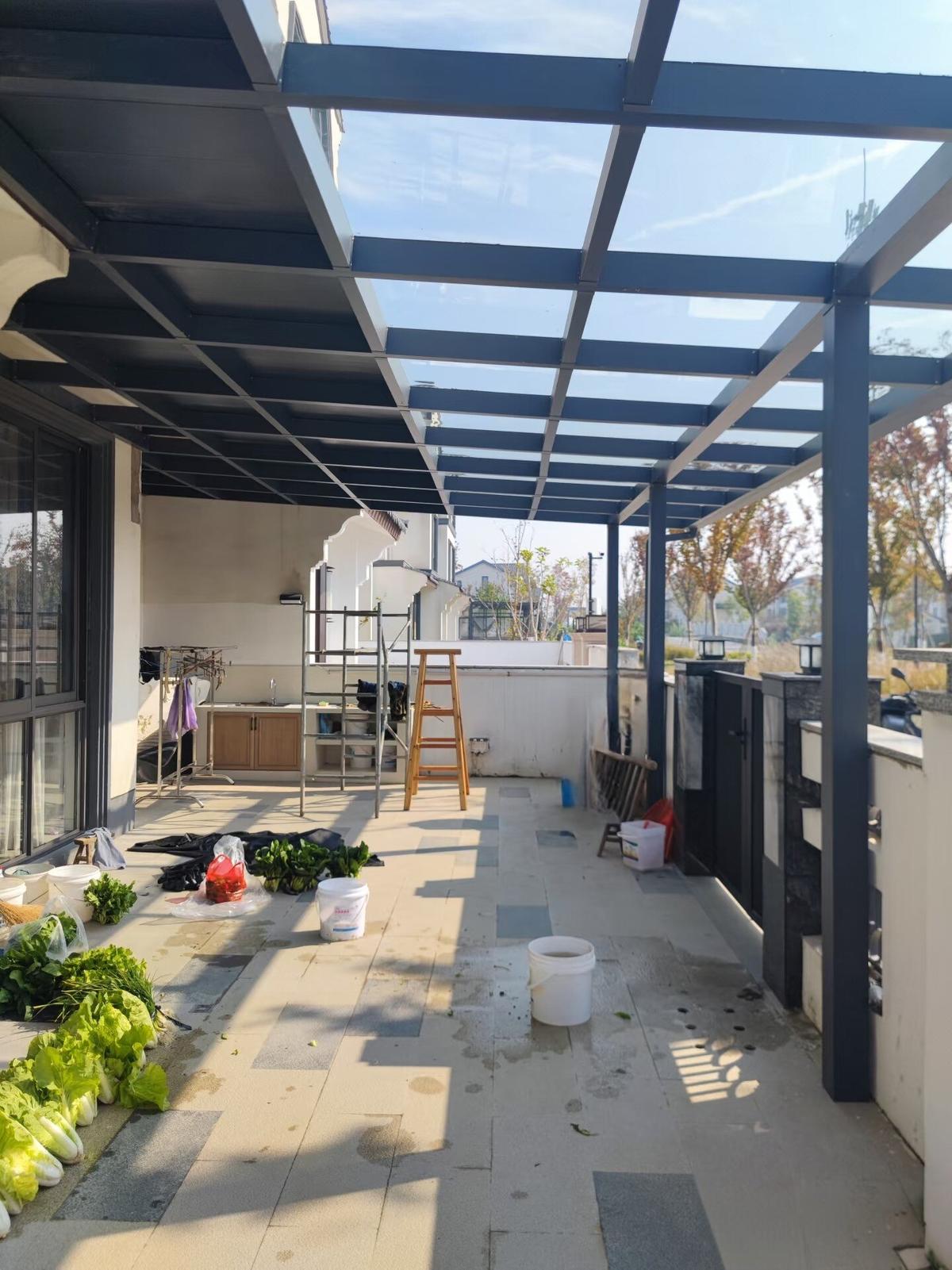 钢化夹胶玻璃雨棚