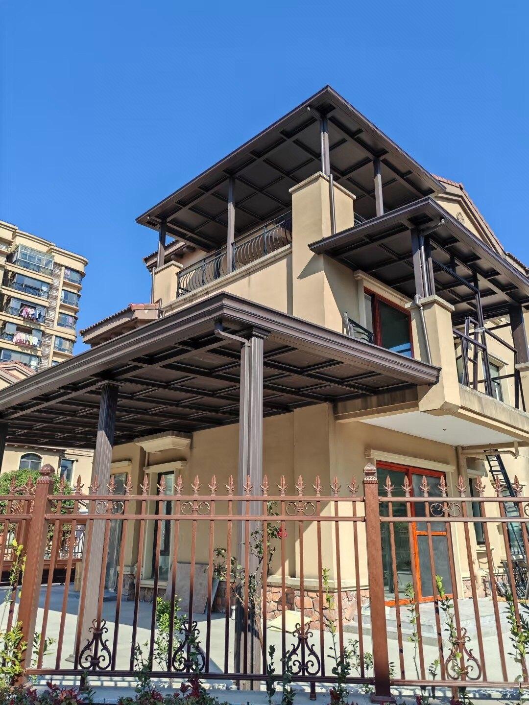 铝合金长城板雨棚 铝合金长城板雨棚