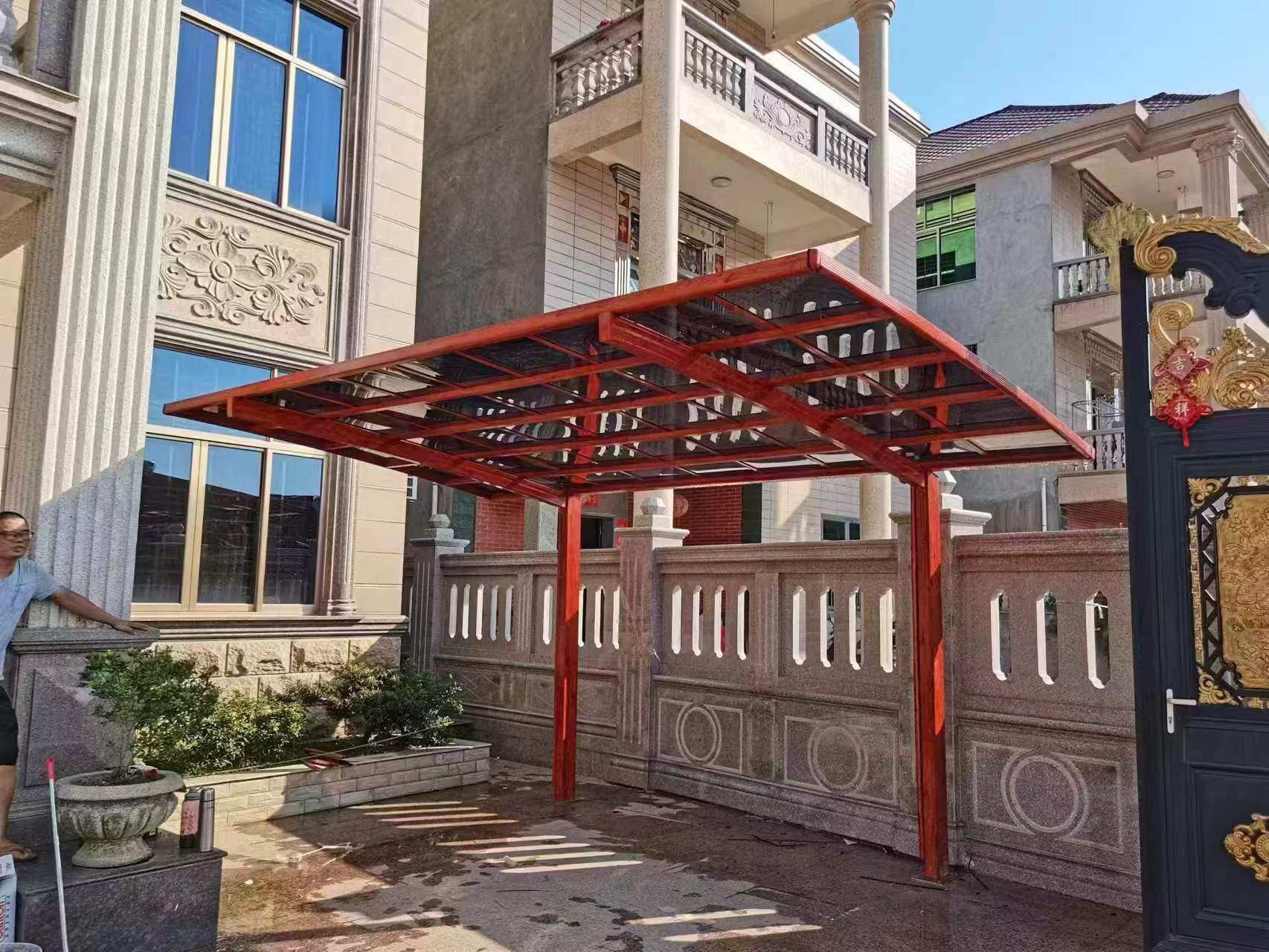 海南海口铝合金雨棚设计定制安装