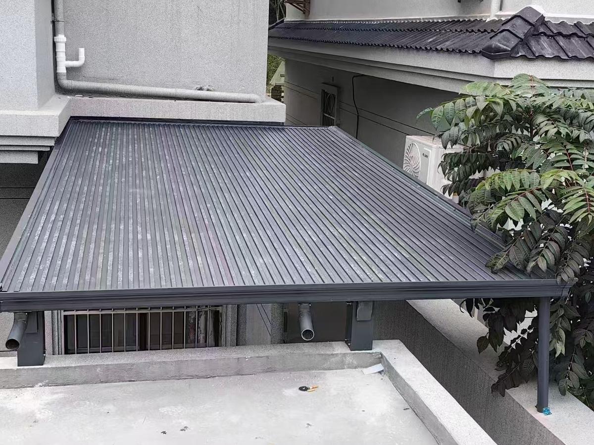 铝合金长城板别墅庭院入户雨棚