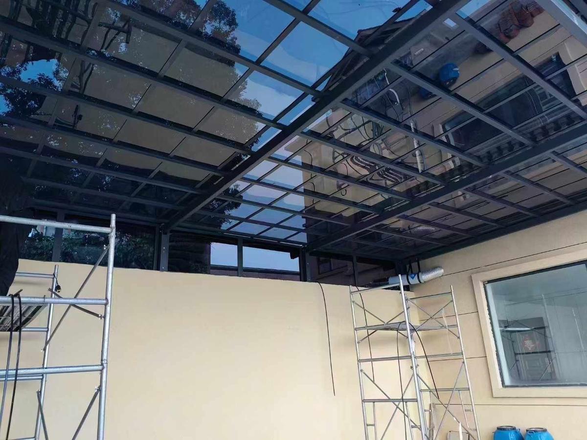 海口别墅综合体铝合金雨棚 海口别墅综合体铝合金雨棚