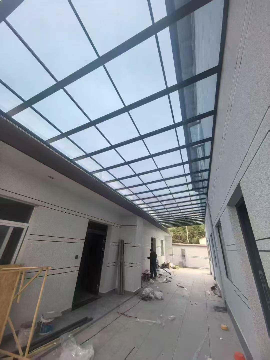 文昌雨棚施工现场 文昌雨棚施工现场