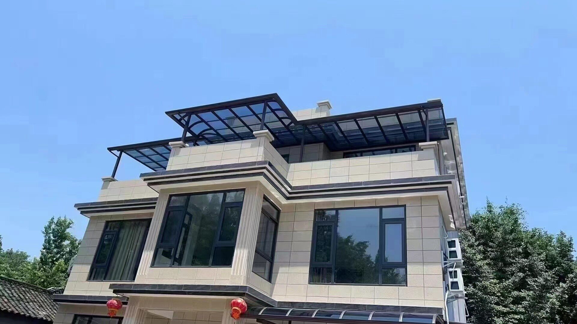 海口美兰区农村自建房露台雨棚客户案例